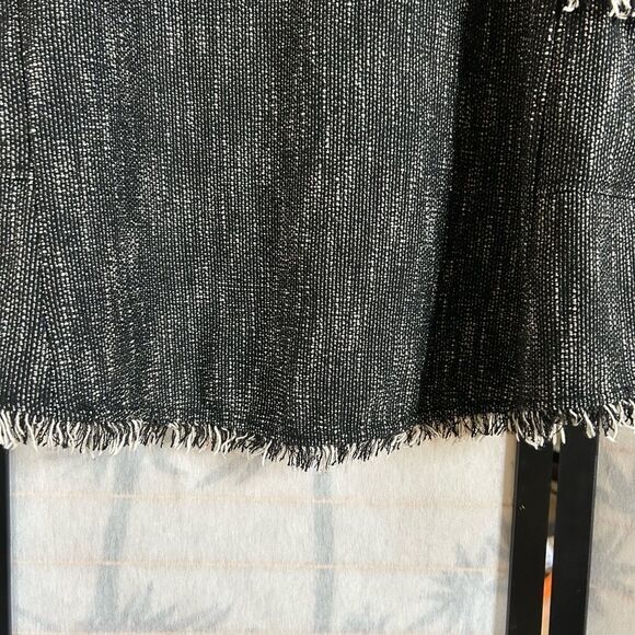 Nanette Lepore Black & White Tweed Fringe Artsy Mock Dress - Picture 7 of 12